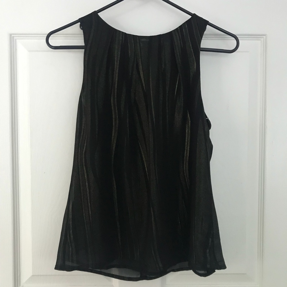 Forever21 Black Sleeveless Top w/ Gold Ascents